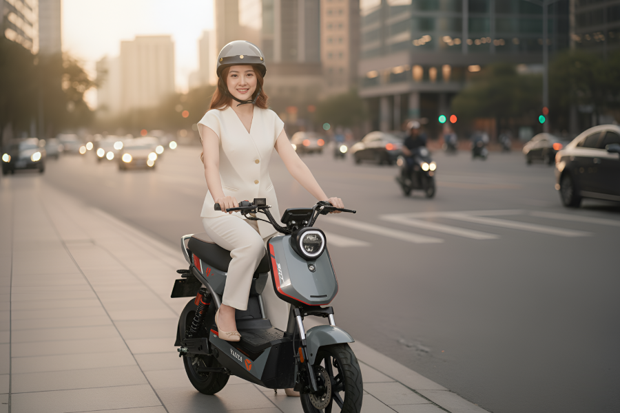 lý do giới trẻ chọn mũ bảo hiểm M1 siêu nhẹ khi đi xe điện, xe tay ga điện