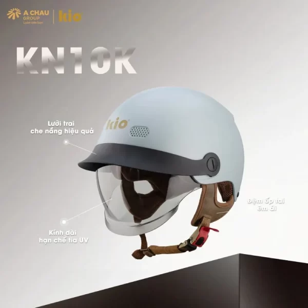 Mũ bảo hiểm chống nắng 3/4 KIO KN10K