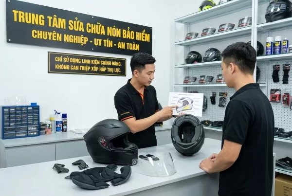 Lưu ý quan trọng khi chọn nơi sửa mũ bảo hiểm