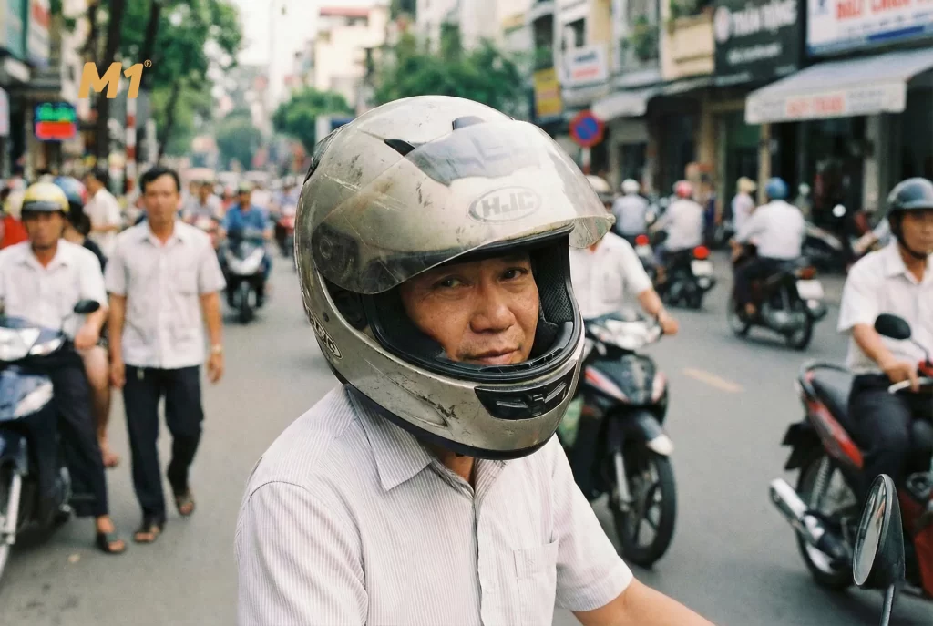 Mũ bảo hiểm bị rộng