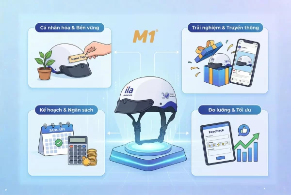 Mũ bảo hiểm in logo