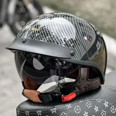 Mũ bảo hiểm nửa đầu có kính âm