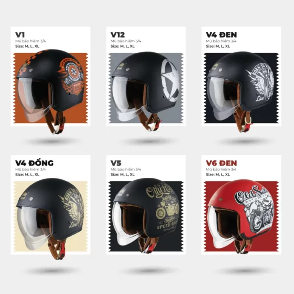 Mũ bảo hiểm kính âm Royal M139