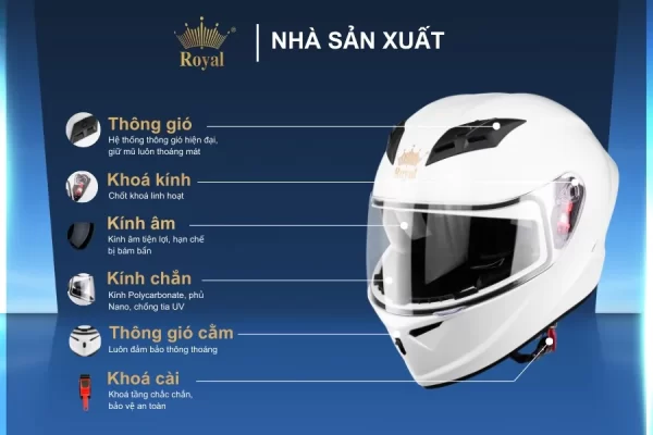 Mũ bảo hiểm 2 kính M266