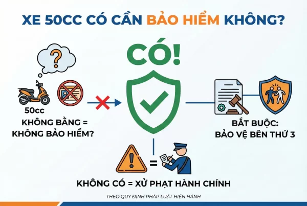 Xe 50cc có cần bảo hiểm không theo quy định bảo hiểm
