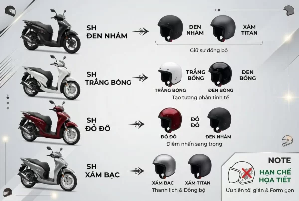 Cách phối màu và chọn thiết kế theo từng phiên bản SH