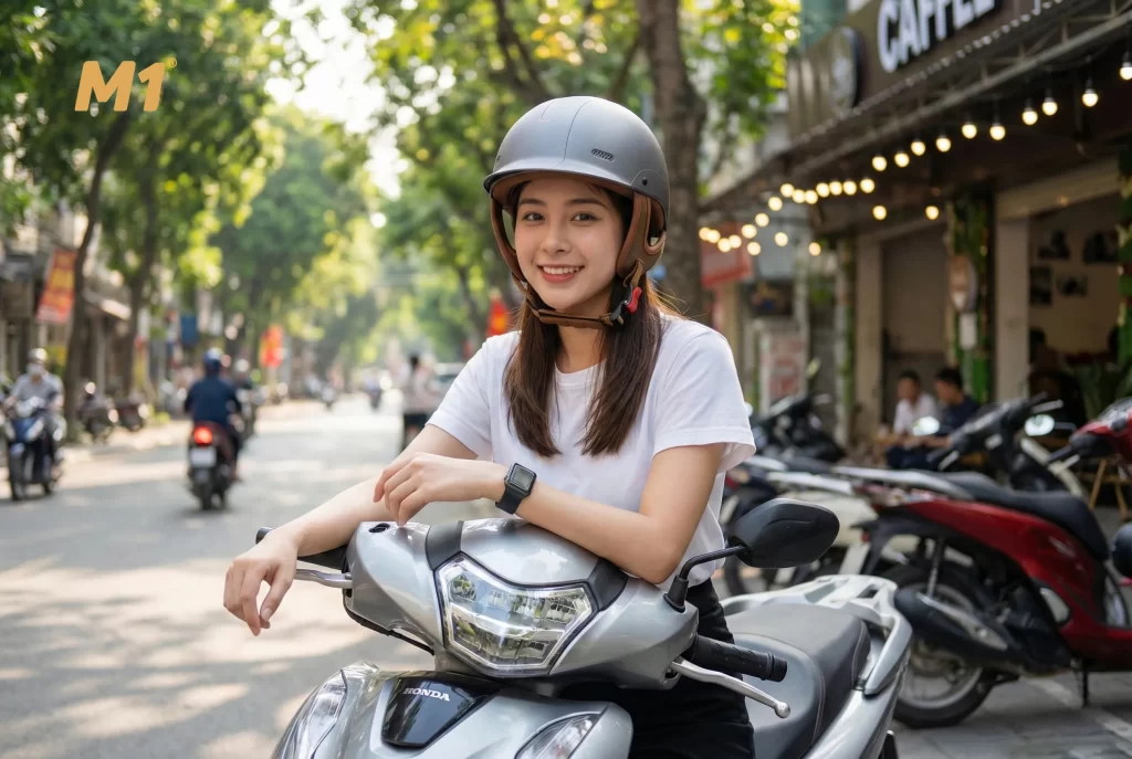 Đội mũ bảo hiểm siêu nhẹ vào mùa hè