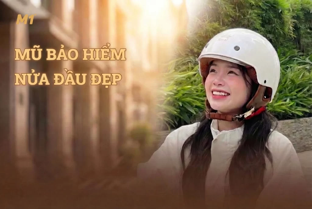 Mũ bỏa hiểm nửa đầu đẹp