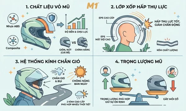 Những tiêu chí quan trọng khi chọn mũ bảo hiểm đi phượt