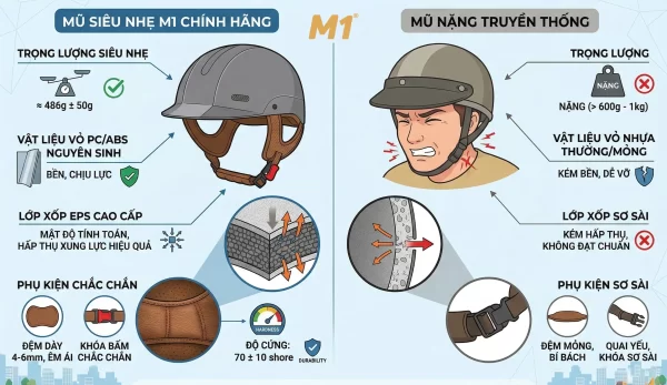 So sánh về vật liệu và cấu trúc bảo vệ