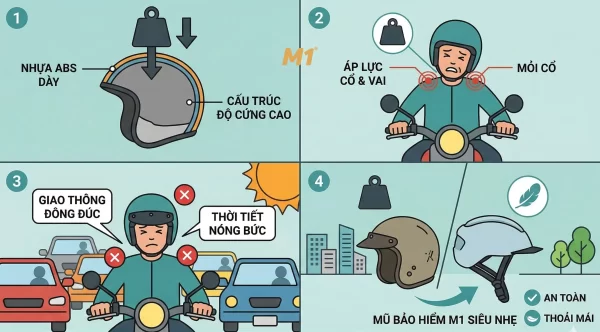 Tổng quan về mũ bảo hiểm nặng truyền thống trên thị trường