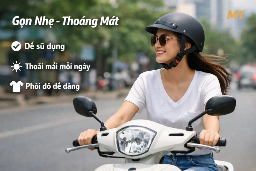 Ưu điểm của mũ bảo hiểm 1/2