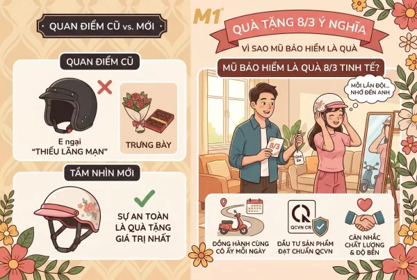 Vì sao mũ bảo hiểm có thể trở thành quà tặng 8/3 tinh tế