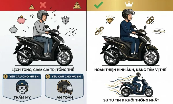 Vì sao người đi SH cần chọn mũ tương xứng