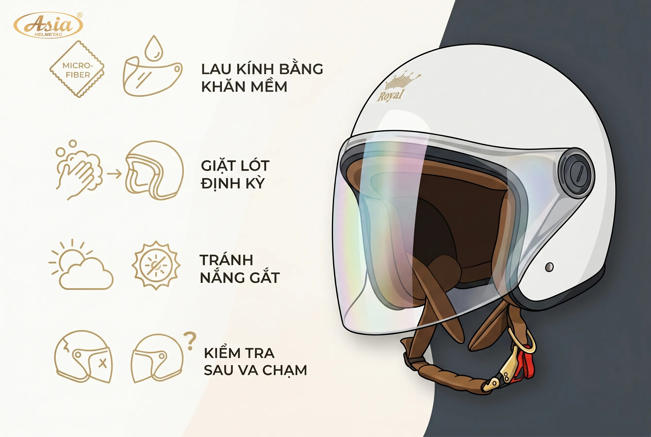 Cách bảo quản mũ 3/4 bền đẹp theo thời gian