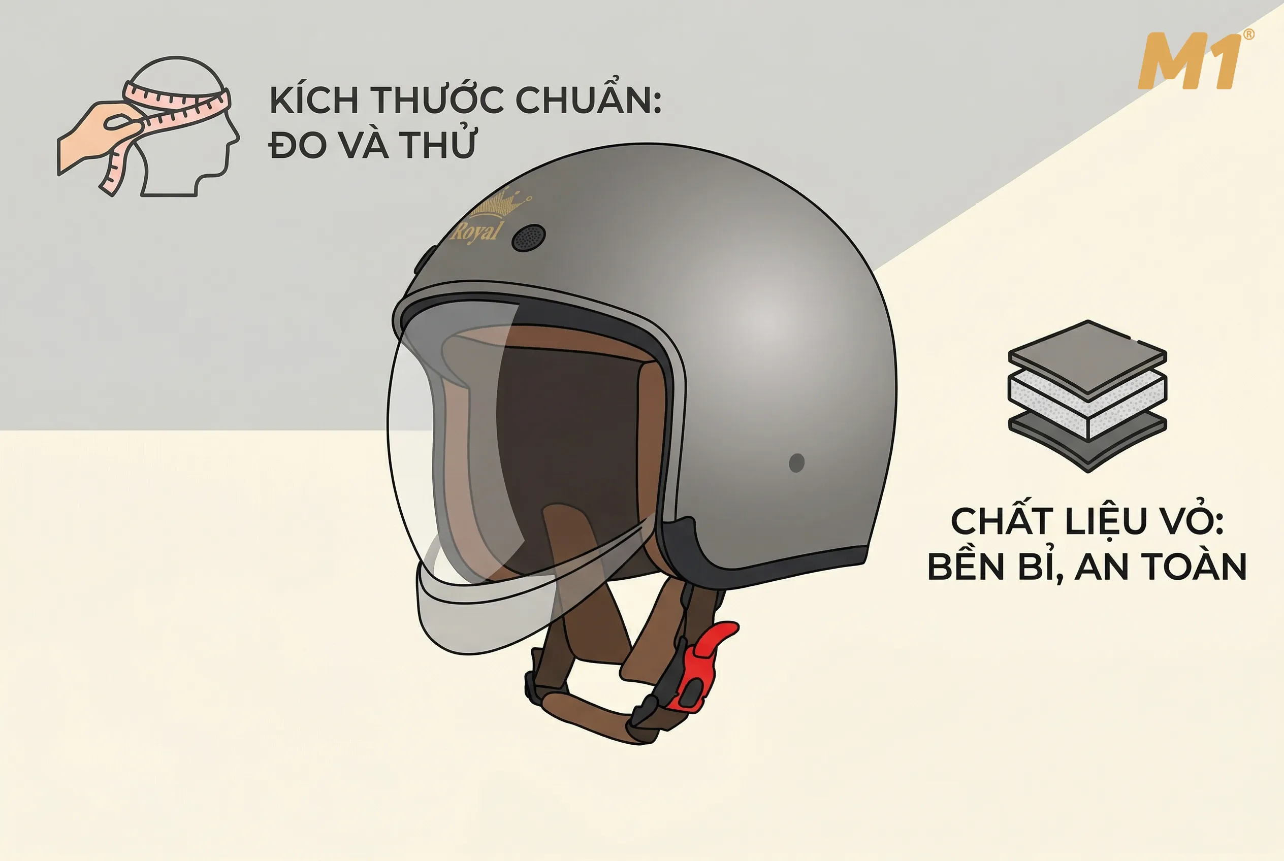 Cách chọn nón bảo hiểm trơn đẹp và an toàn