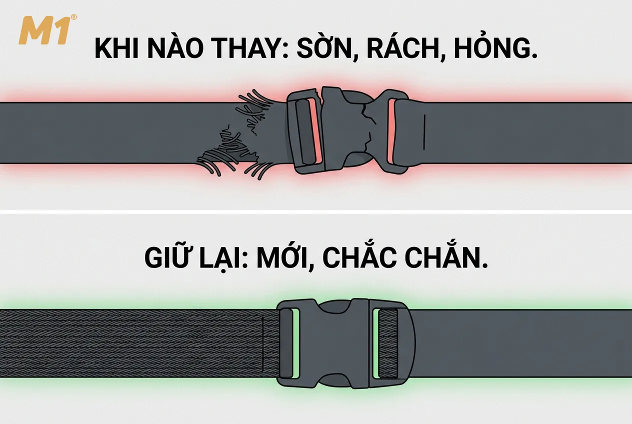 Khi nào nên thay dây mũ bảo hiểm