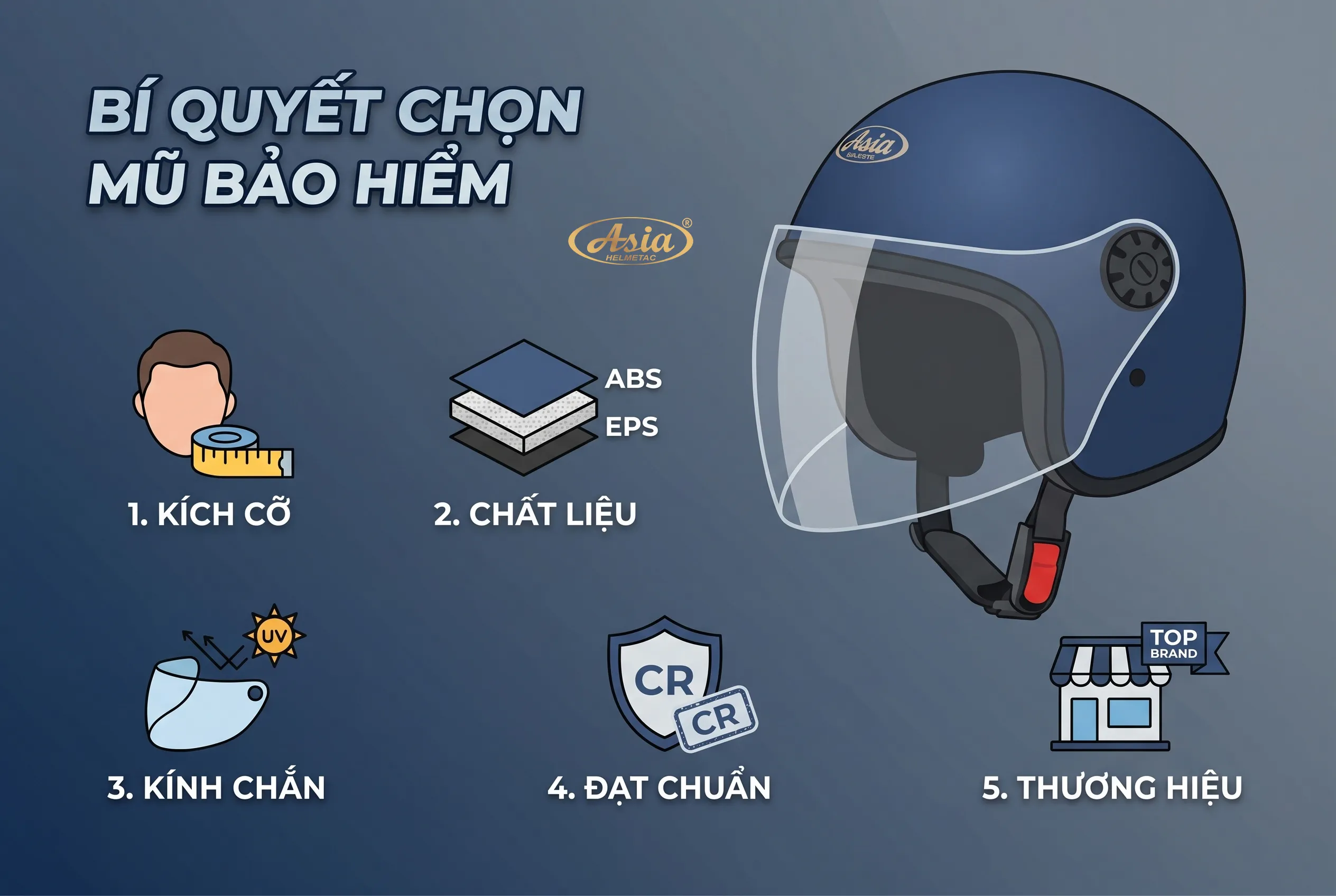 Kinh nghiệm chọn mua mũ bảo hiểm che mặt phù hợp