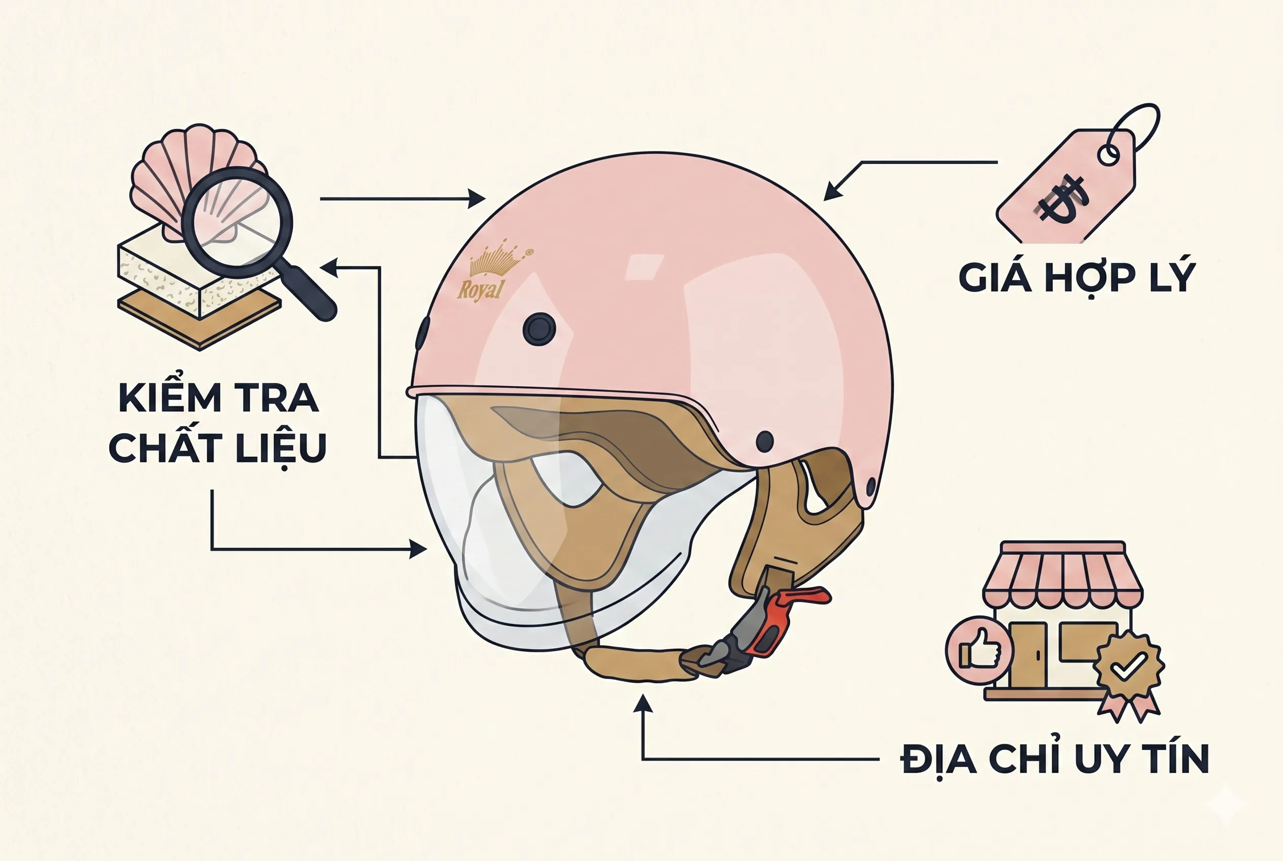 Kinh nghiệm mua mũ bảo hiểm che tai tránh hàng kém chất lượng