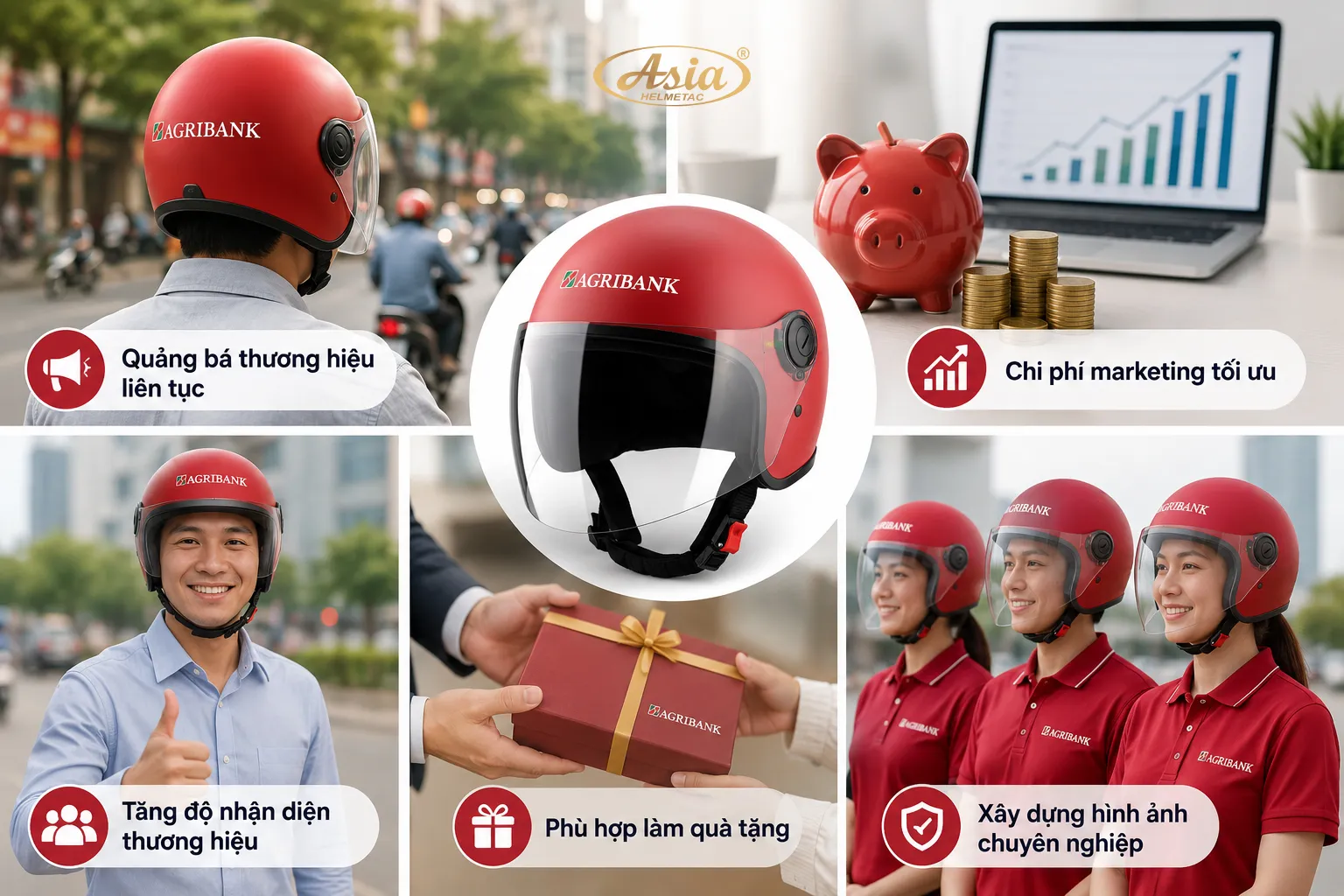 Lợi ích khi sử dụng nón bảo hiểm in tên công ty