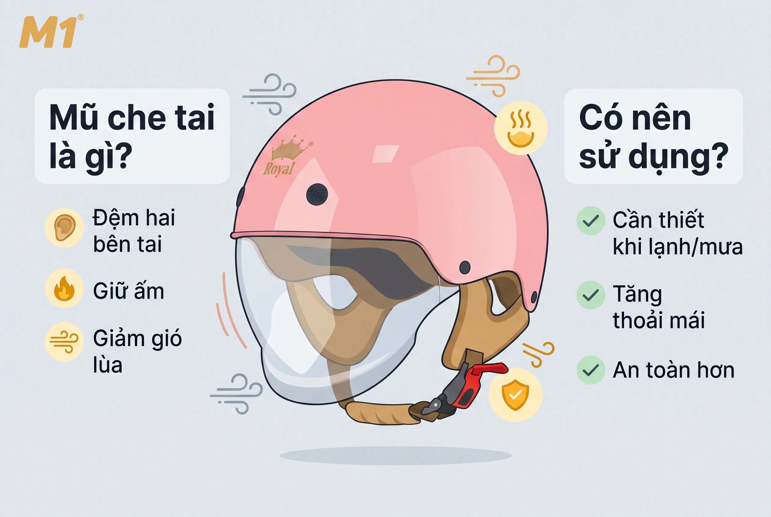 Mũ bảo hiểm che tai là gì Có nên sử dụng không