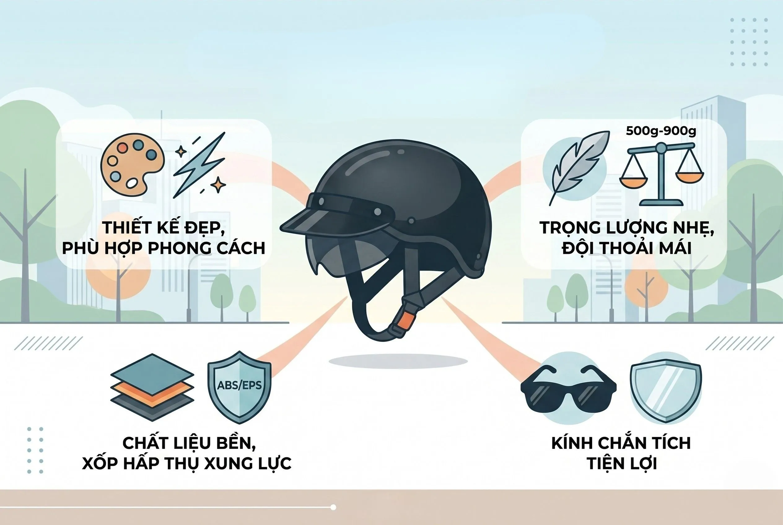Tiêu chí chọn top mũ nửa đầu đẹp đáng mua