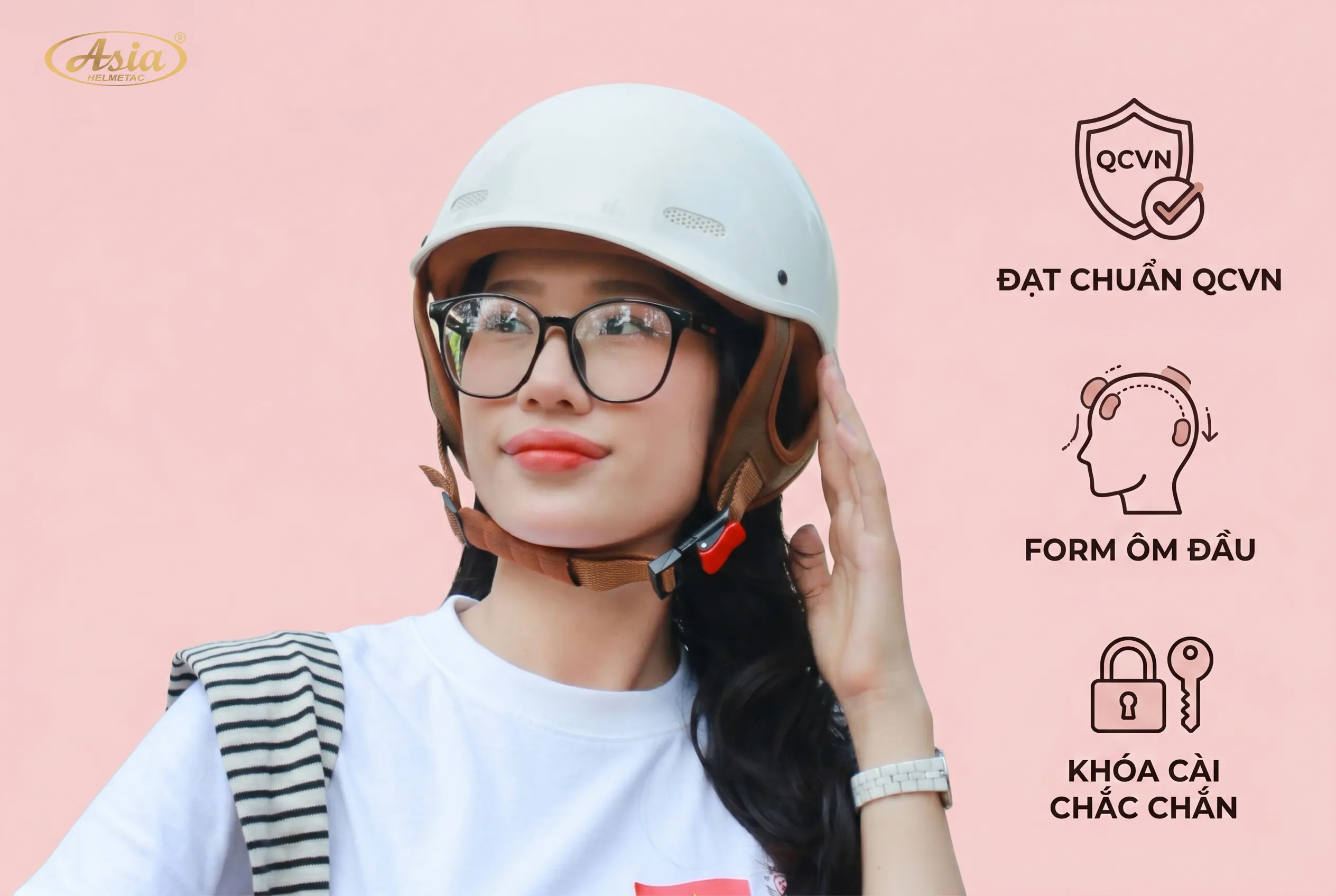 Tiêu chí chọn mũ bảo hiểm nửa đầu nữ đẹp và an toàn