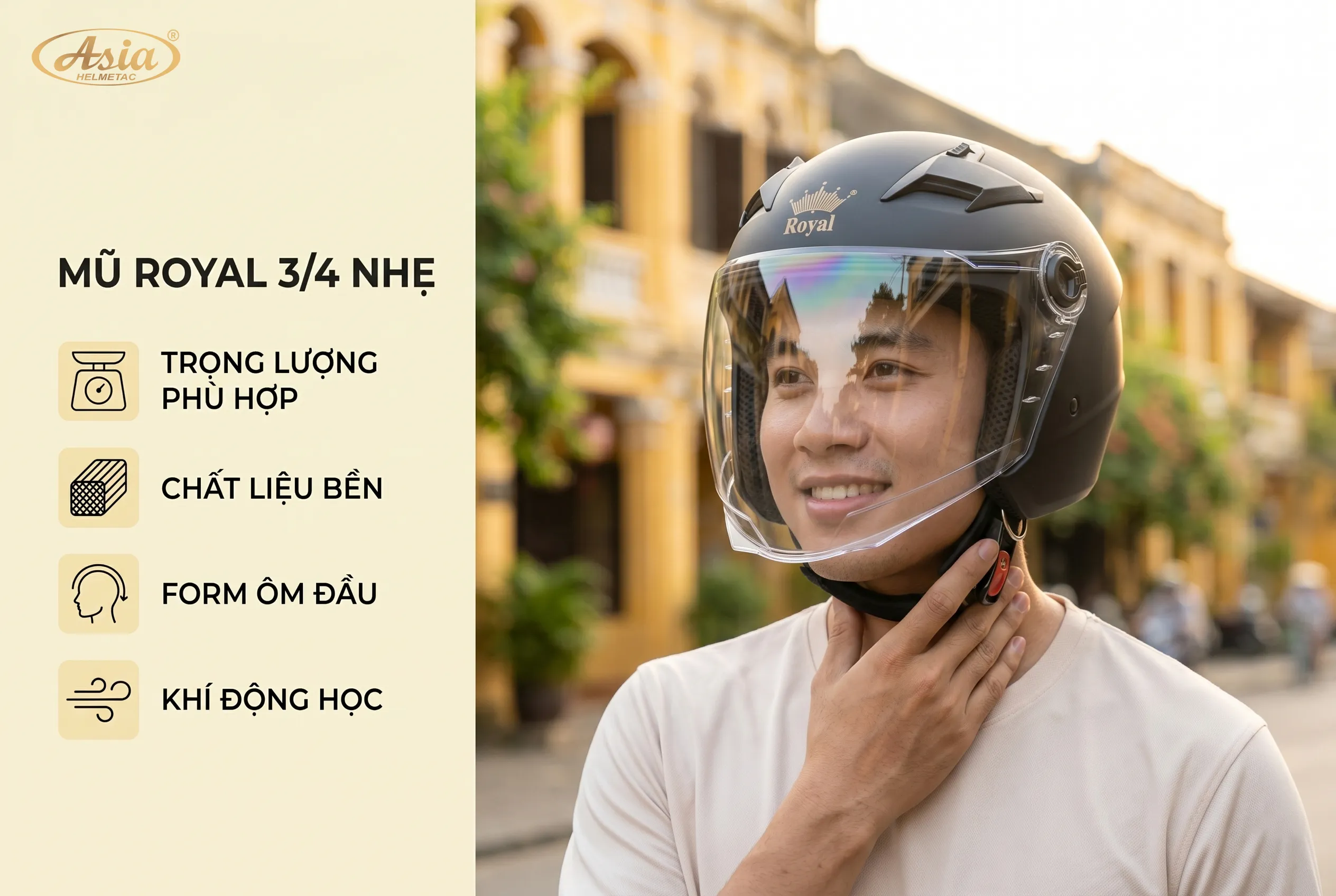 Tiêu chí chọn mũ nhẹ không đau cổ