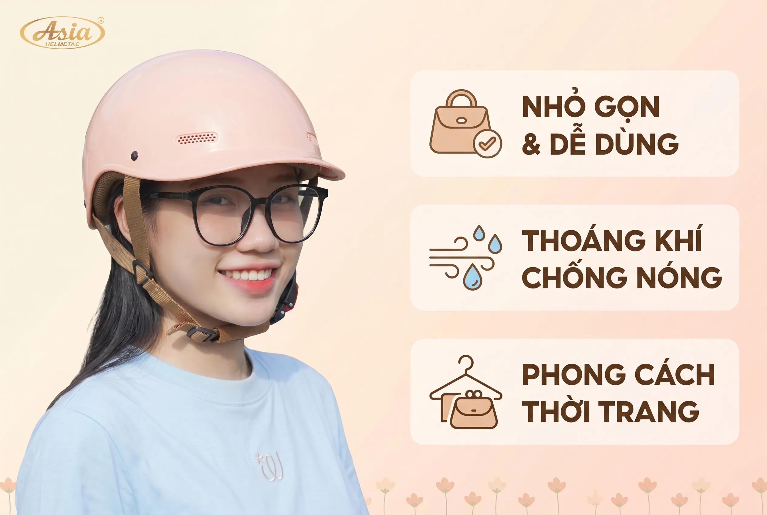 Vì sao mũ bảo hiểm nửa đầu nữ được nhiều người lựa chọn?