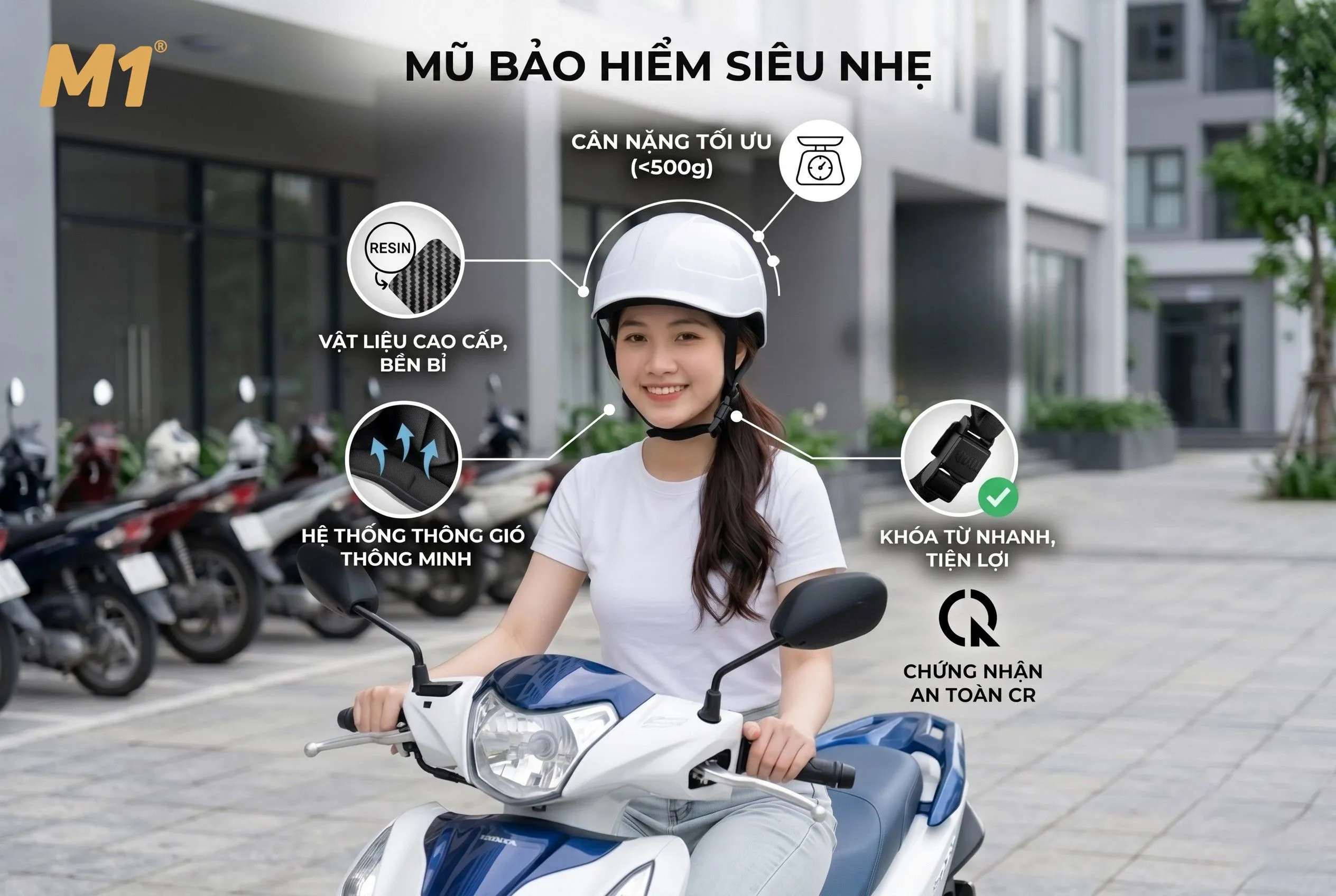 Cách chọn mũ bảo hiểm siêu nhẹ vừa an toàn vừa thoải mái
