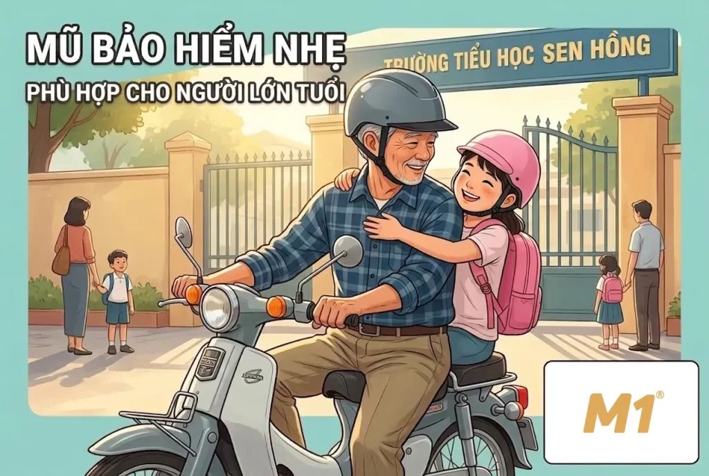Mũ bảo hiểm cho người lơn tuổi