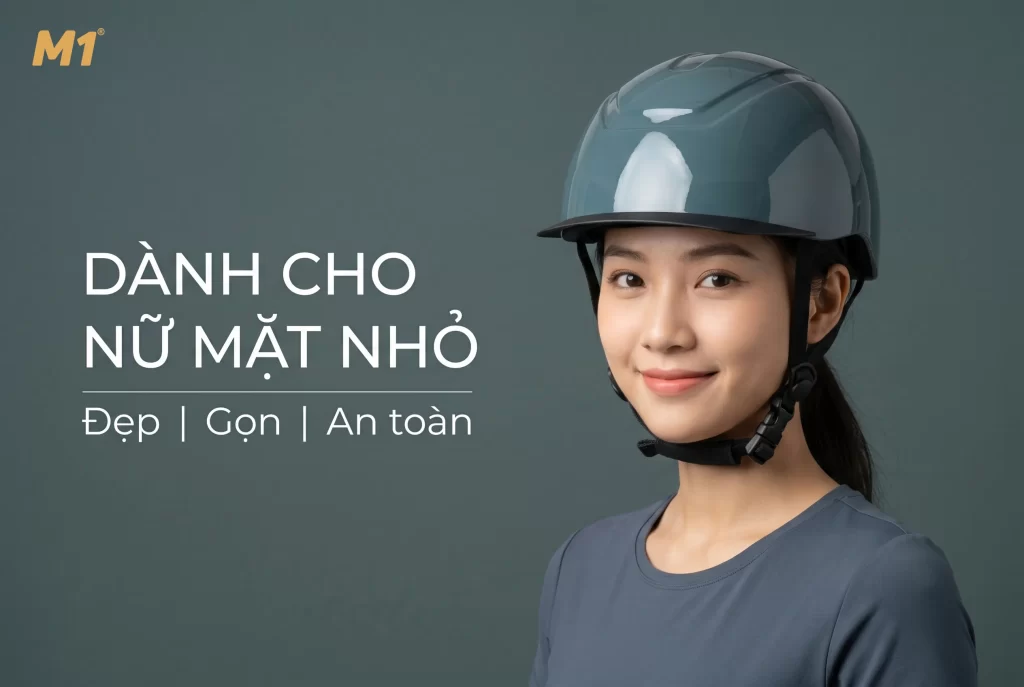 Mũ bảo hiểm cho nữ mặt nhỏ cách chọn đẹp gọn và an toàn