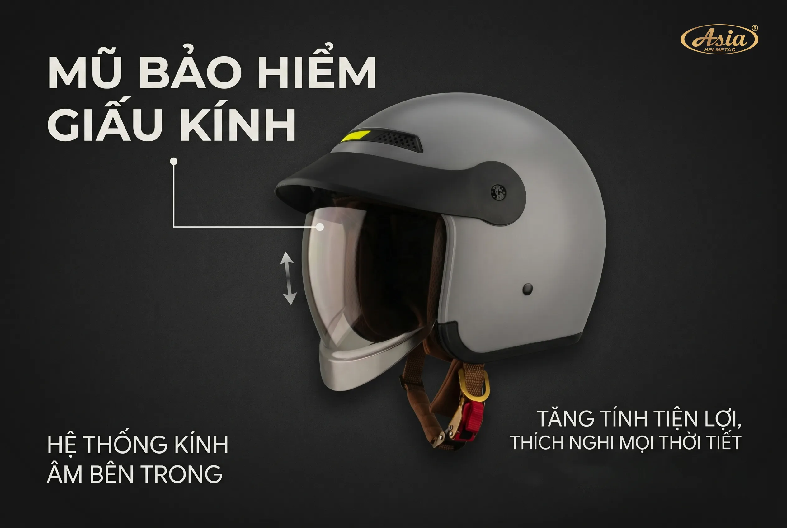 Mũ bảo hiểm giấu kính là gì?