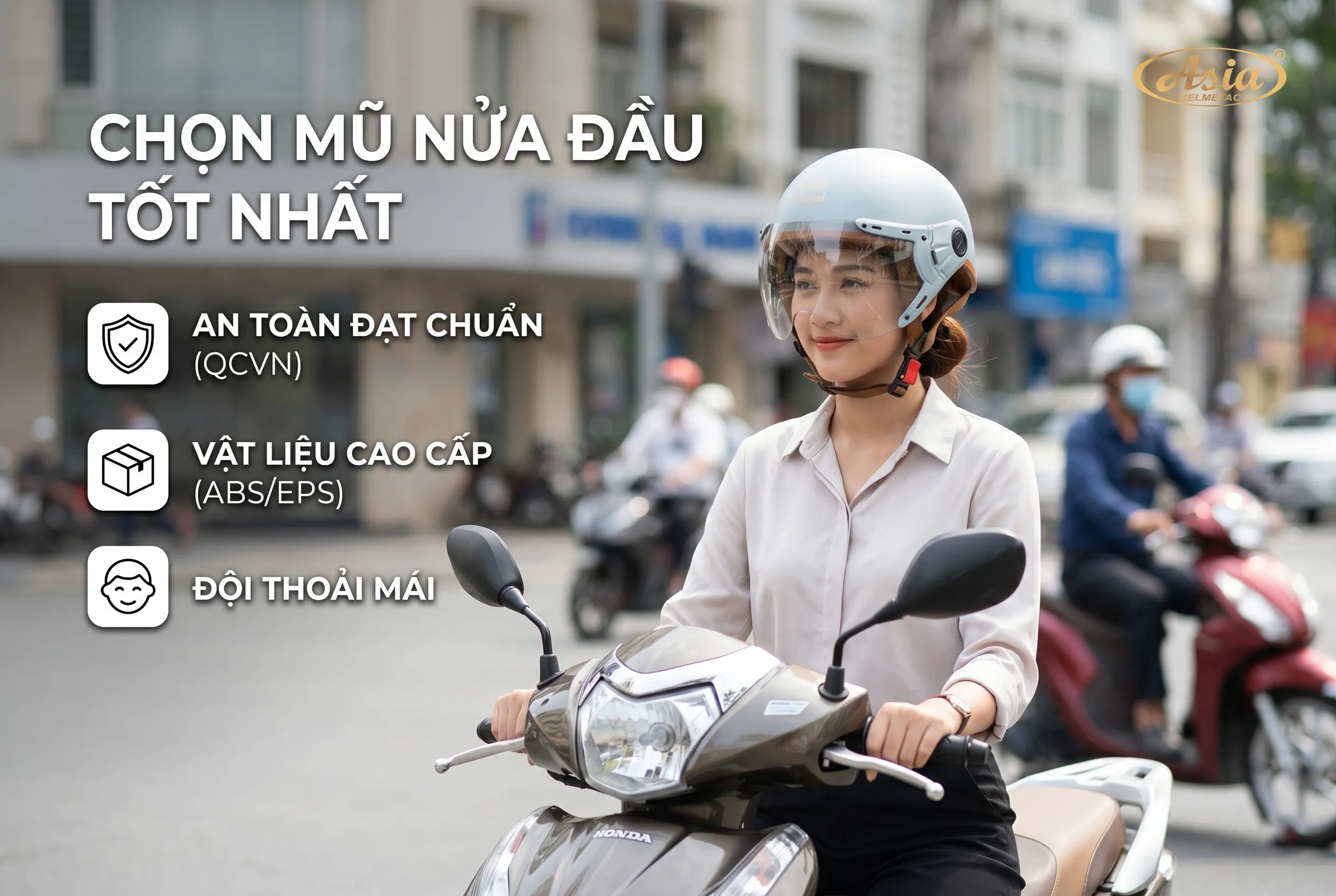 Thế nào là mũ bảo hiểm nửa đầu tốt nhất hiện nay