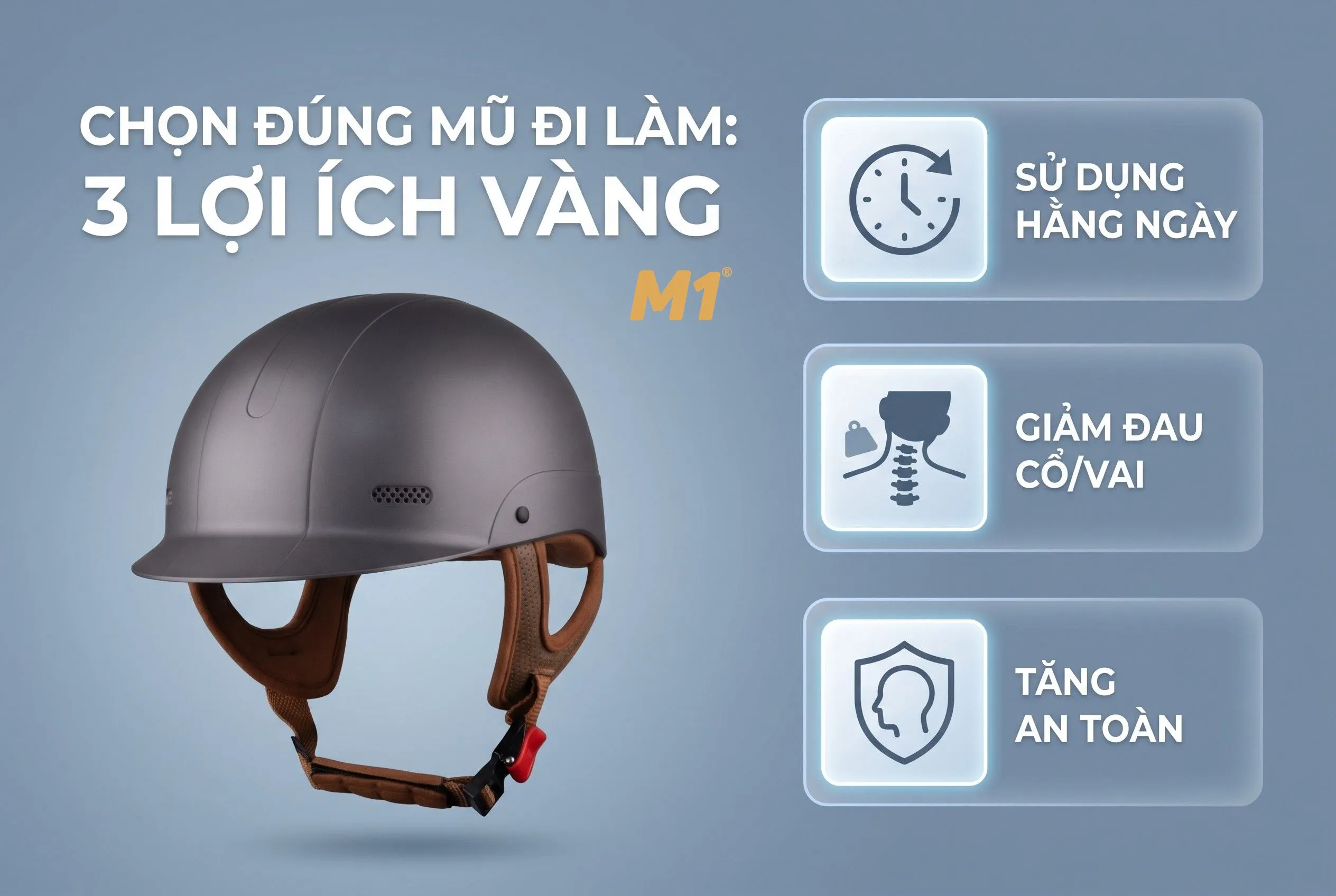 Vì sao cần chọn đúng mũ bảo hiểm đi làm hằng ngày?