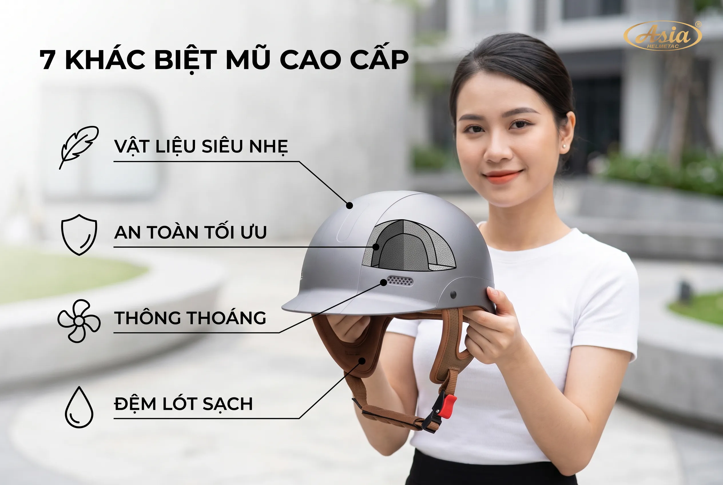 7 điểm khác biệt của mũ bảo hiểm siêu nhẹ cao cấp