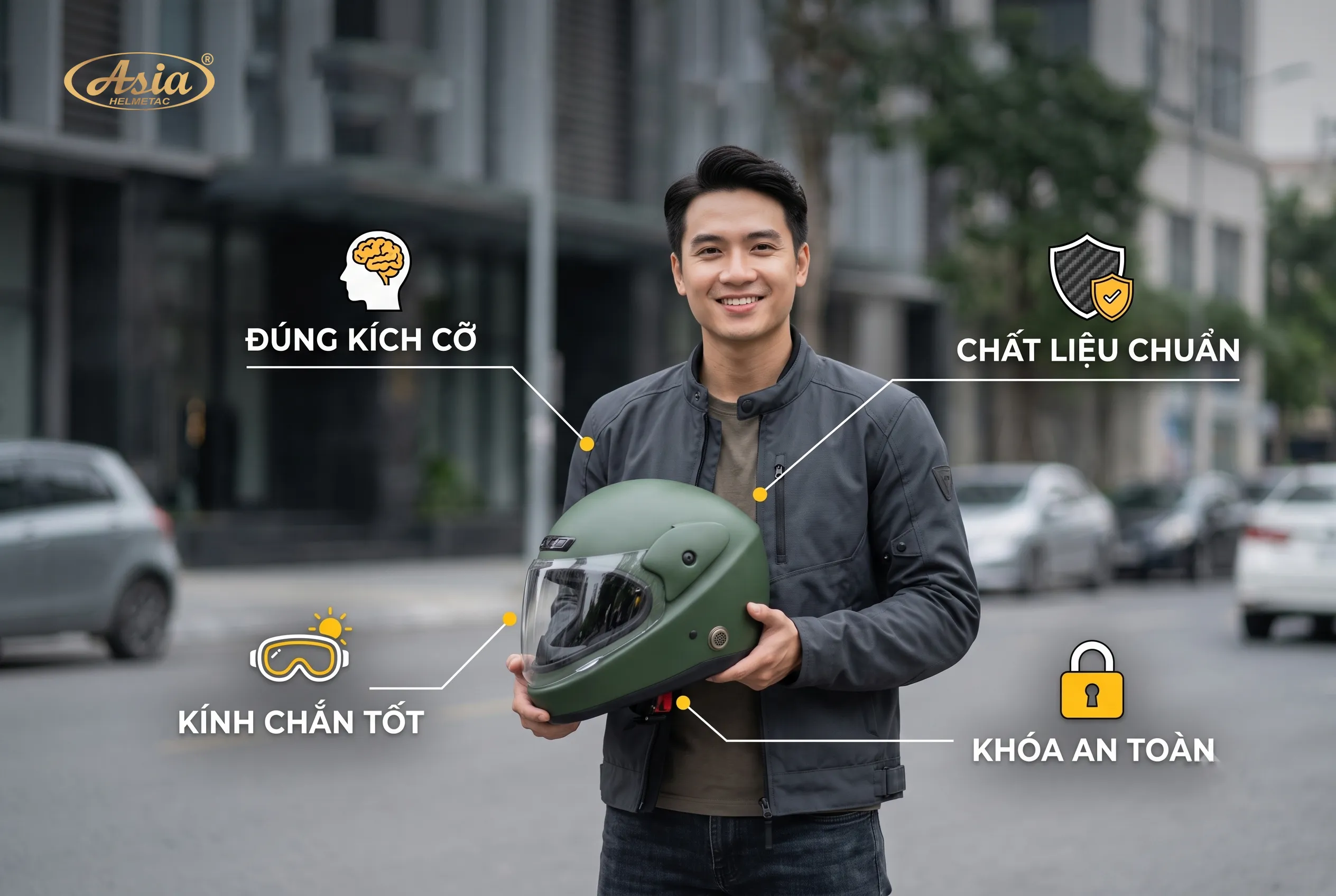 Cách chọn mũ bảo hiểm Fullface phù hợp