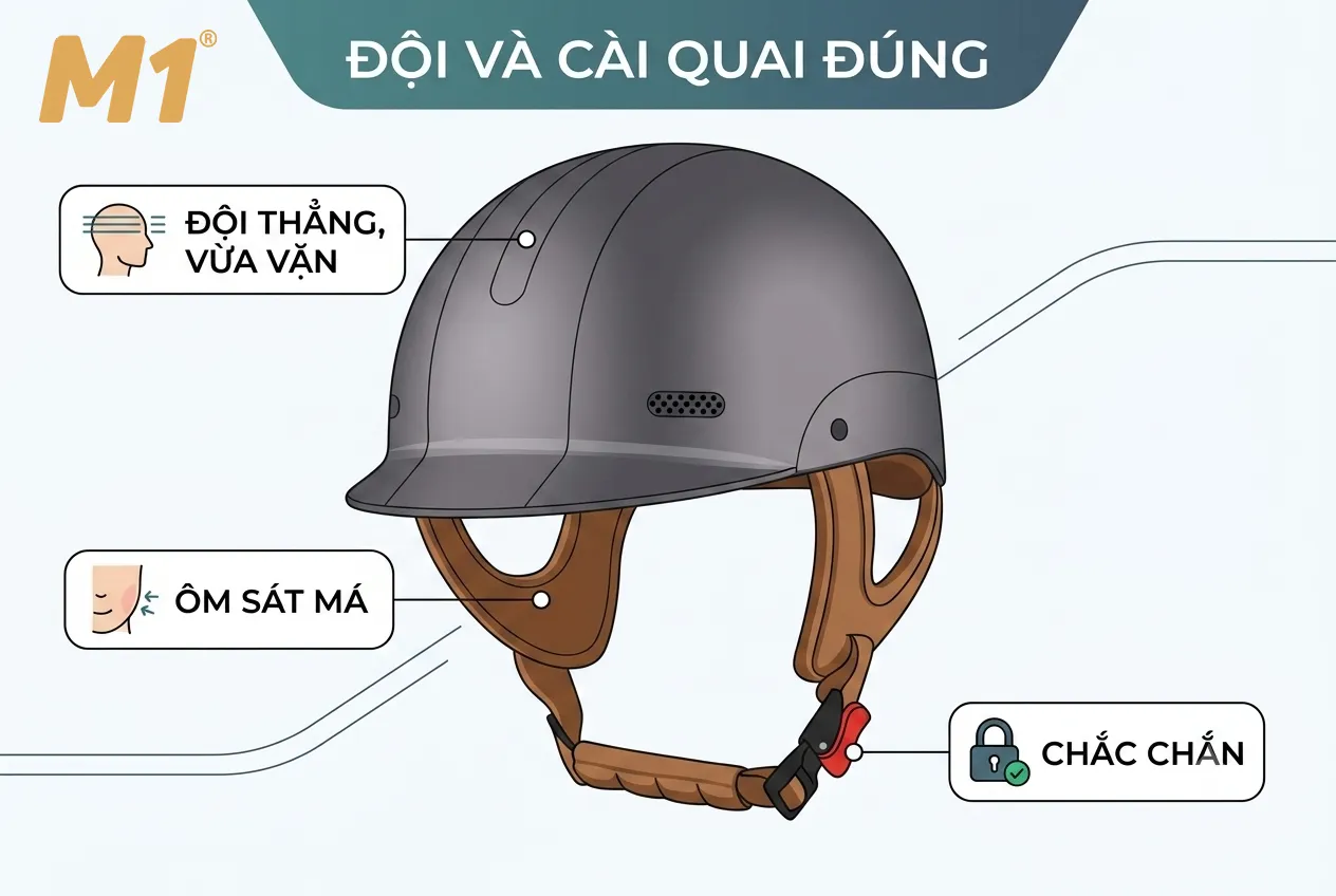Đội mũ bảo hiểm siêu nhẹ thế nào là đúng quy định khi tham gia giao thông