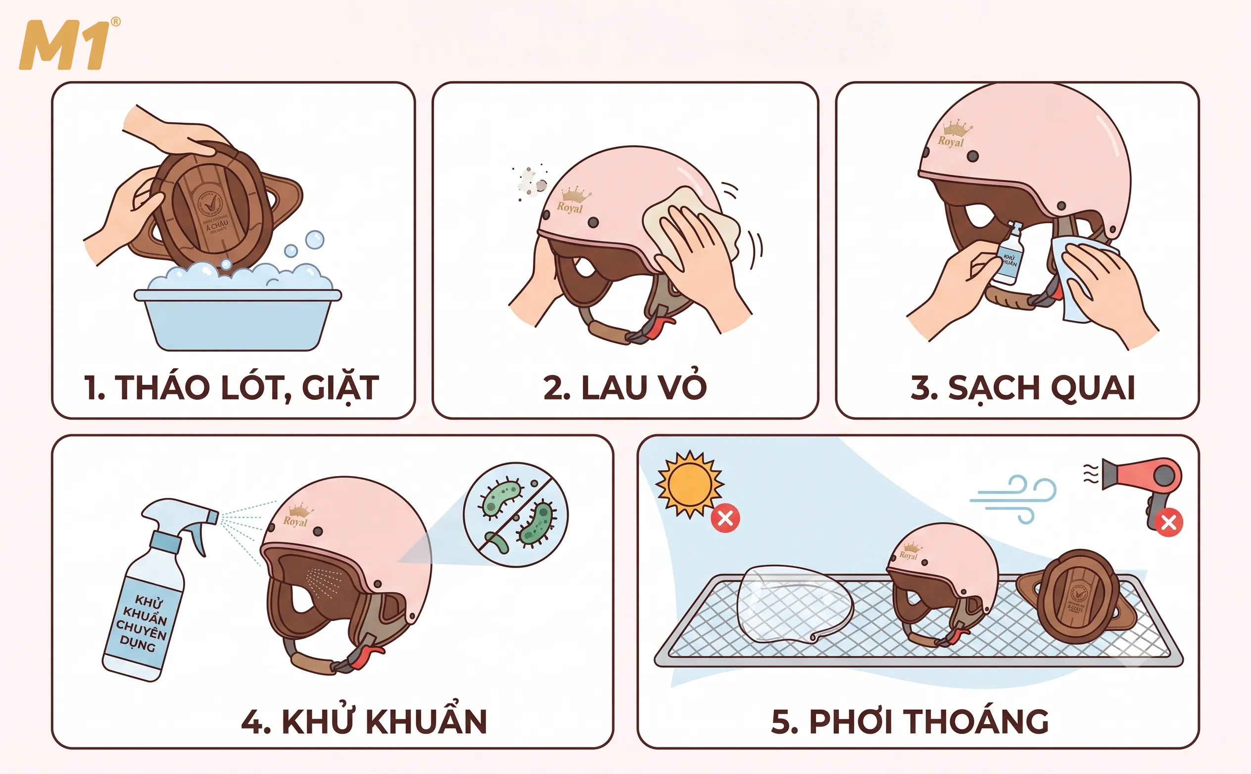 Làm thế nào để khử mùi hôi trong mũ bảo hiểm siêu nhẹ
