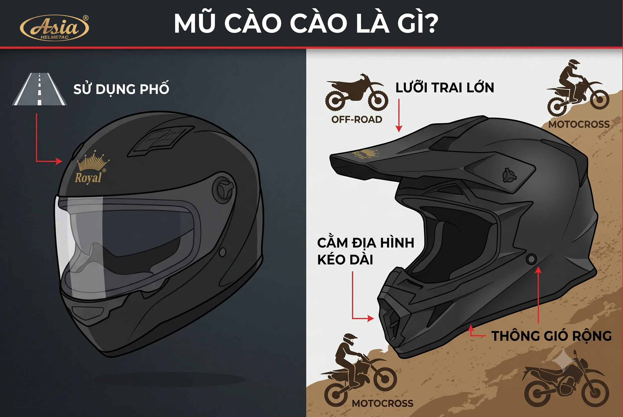 Mũ bảo hiểm cào cào là gì