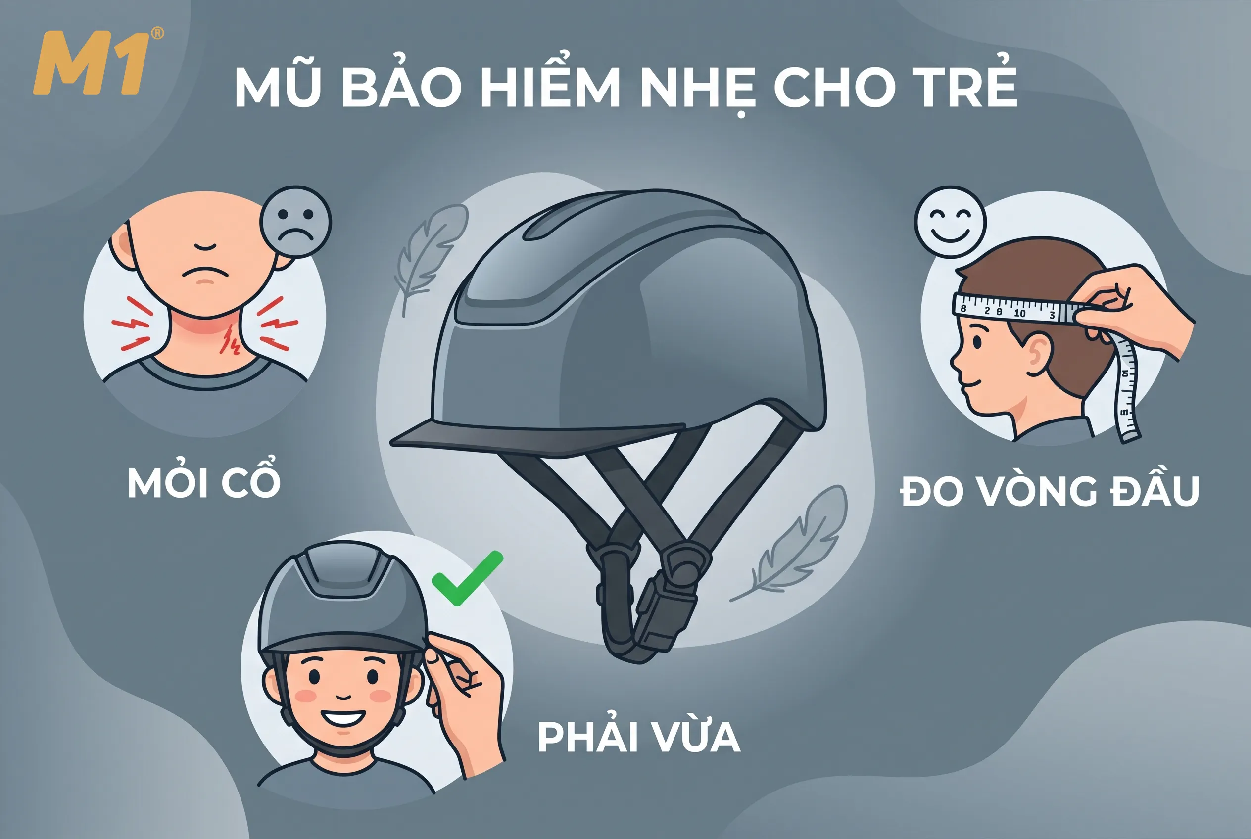 Mũ bảo hiểm siêu nhẹ có phù hợp với trẻ em không
