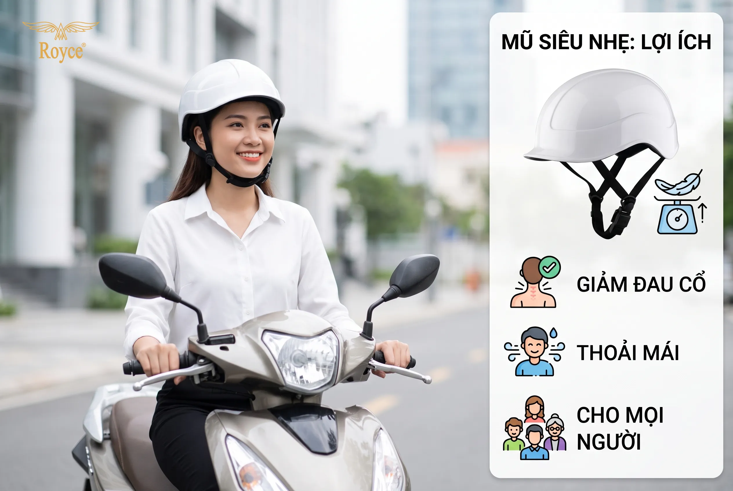 Mũ bảo hiểm xe máy siêu nhẹ là gì