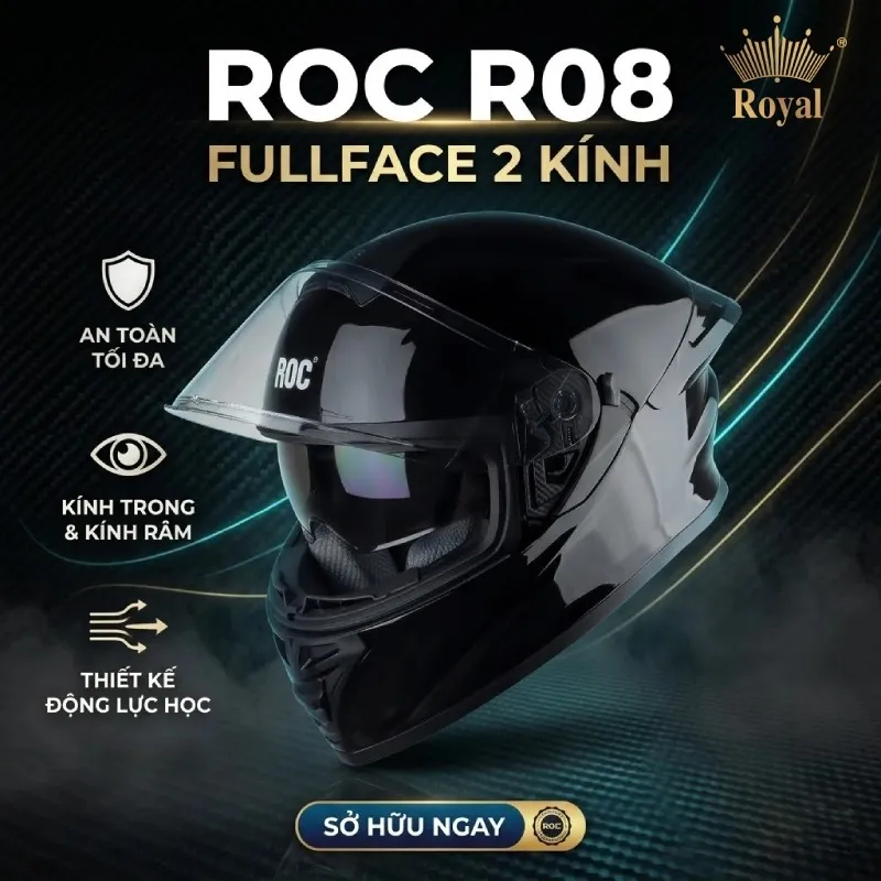 mũ bảo hiểm roc r08