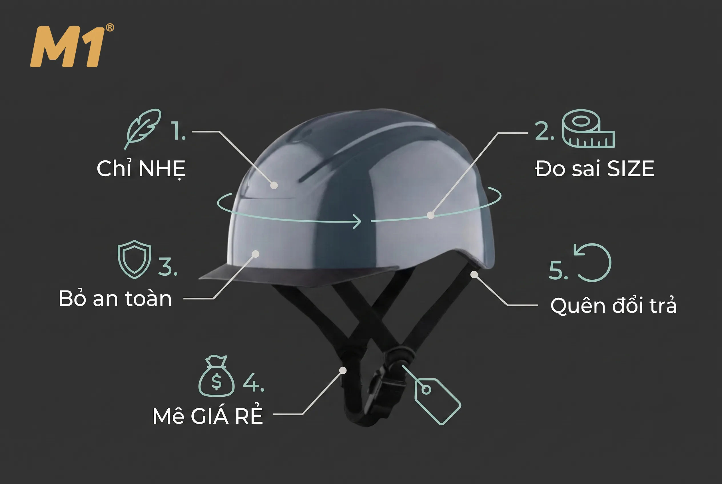 5 sai lầm khi mua mũ bảo hiểm siêu nhẹ online