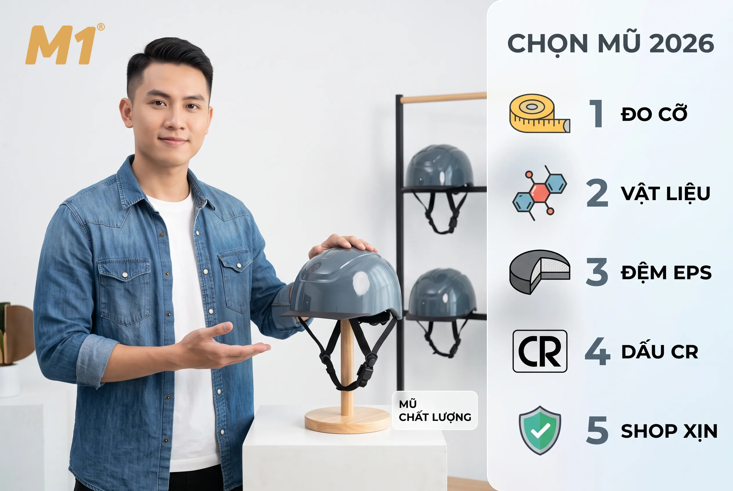 5 tiêu chí chọn mũ bảo hiểm siêu nhẹ đáng mua năm 2026