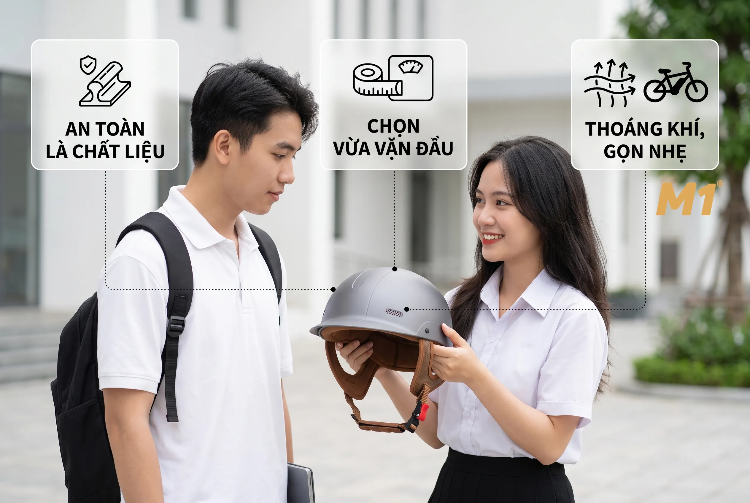 Câu hỏi thường gặp khi chọn mũ bảo hiểm siêu nhẹ cho học sinh, sinh viên