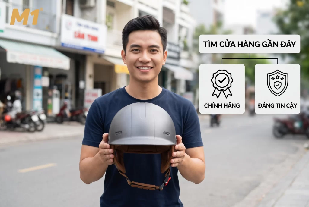 Cửa hàng bán mũ bảo hiểm gần đây chính hãng và đáng tin cậy