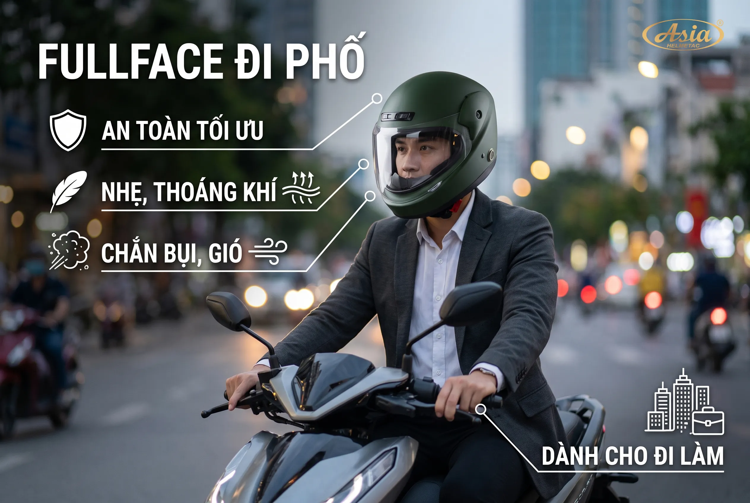 Fullface đi phố là gì Vì sao ngày càng nhiều người lựa chọn