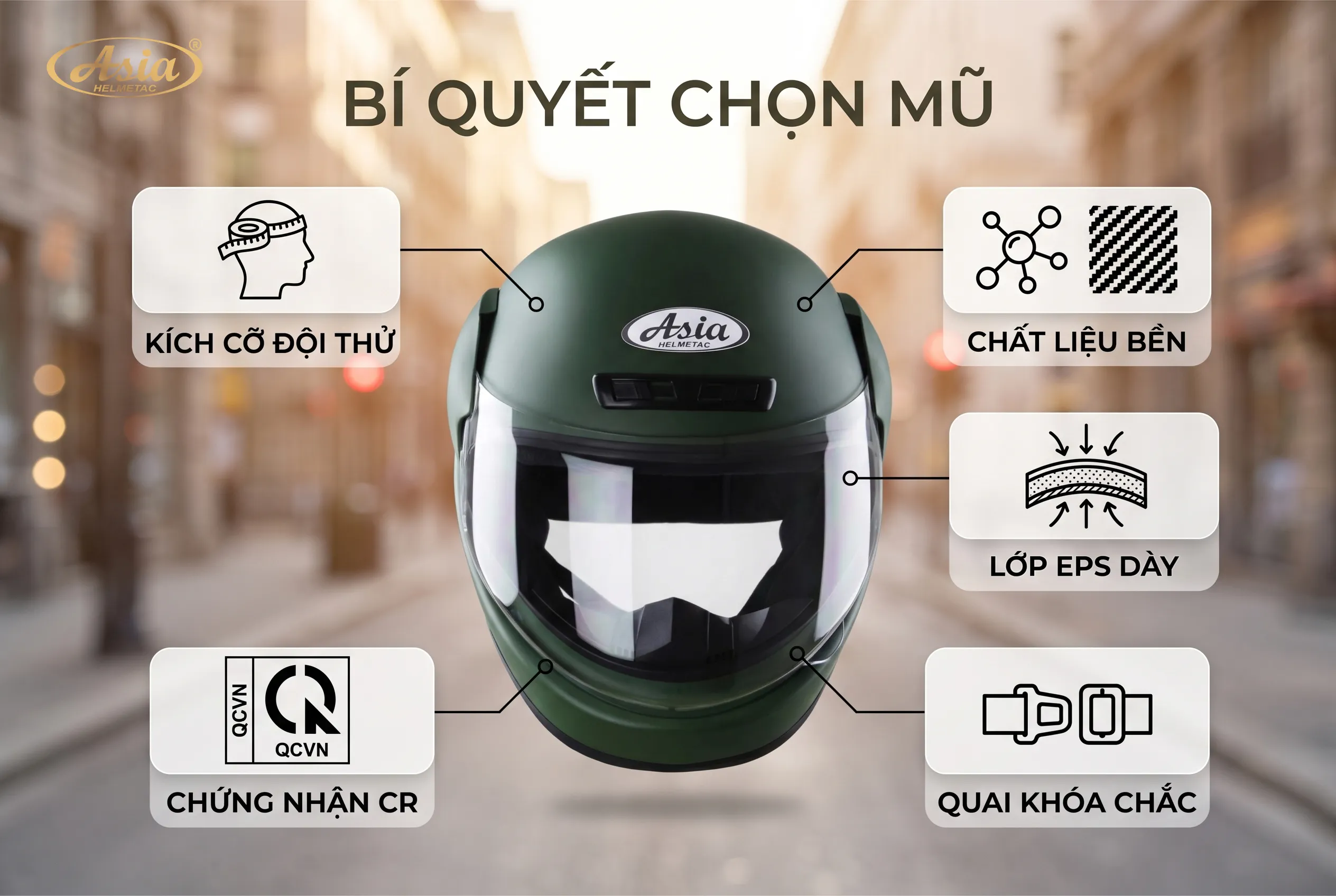 Kinh nghiệm chọn mũ Fullface hoặc 1 2 đúng cách