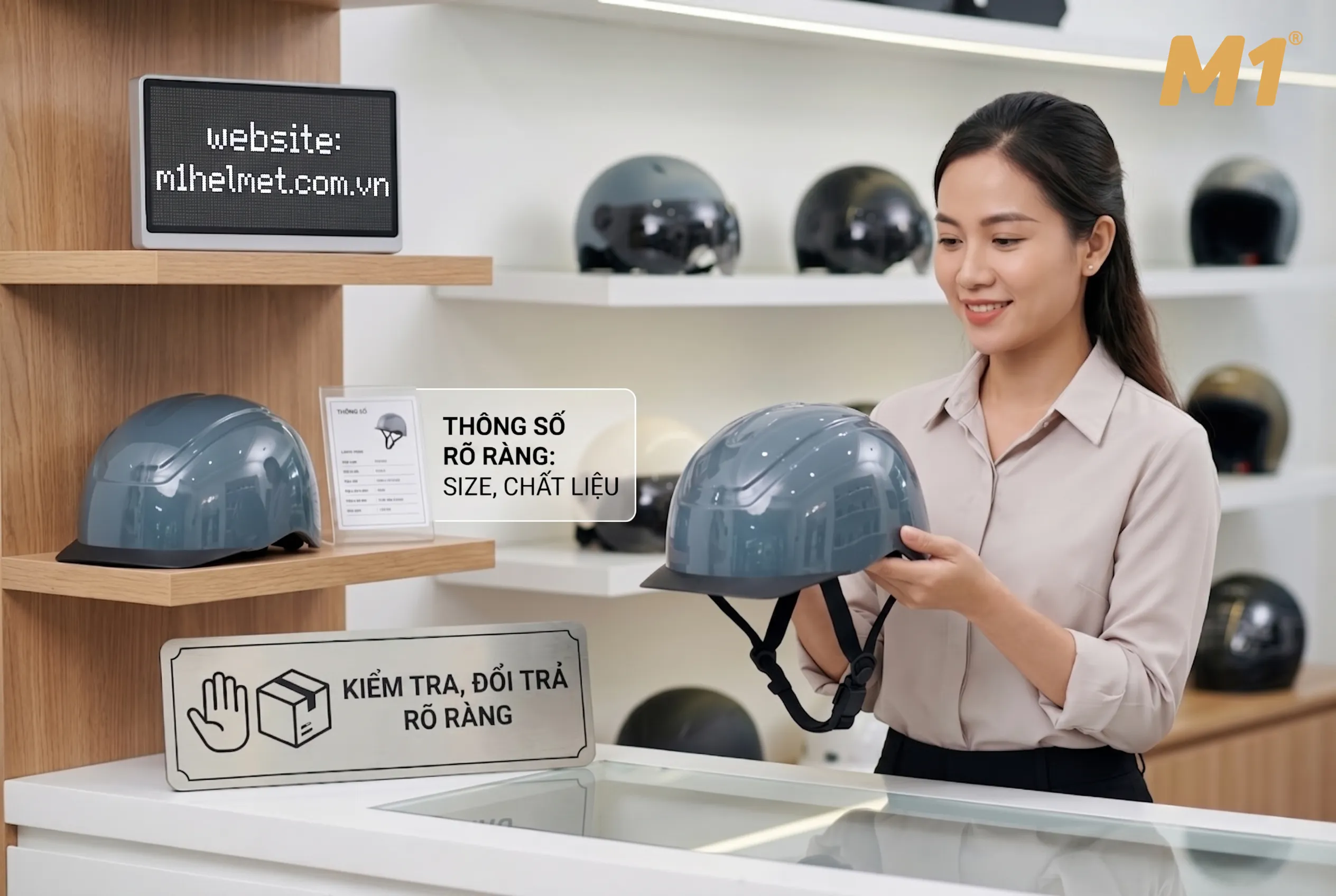 Làm sao nhận biết cửa hàng bán mũ bảo hiểm siêu nhẹ uy tín